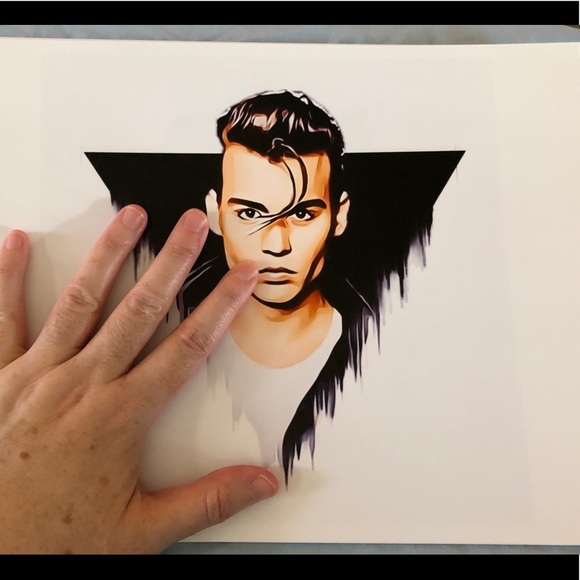 JOHNNY DEPP CRY BABY ART PRINT - Picture 1 of 2